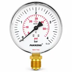 Pakkens  Ø63 Çap Alttan Çıkışlı Kuru Tip Manometre