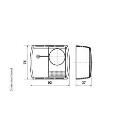 Fantini Cosmi C16IL Termostat 10-30°C Işıklı On-Off Hassasiyet 1°C IP20